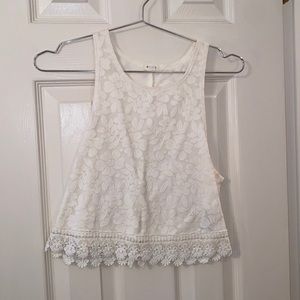 Garage white tank top size small good condition